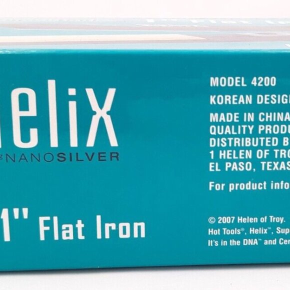 Hot Tools Helix 1" Flat Iron Supertool Ceramic Tourmaline Ionic Nanosilver 4200 - Picture 3 of 6